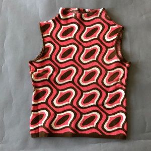 Vintage Cropped Shell in Mod Print